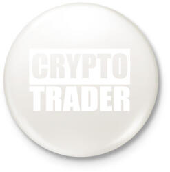 printfashion Crypto Trader - Kitűző, hűtőmágnes - Fehér (6005590)