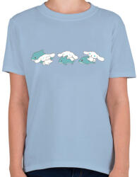 printfashion cinnamonroll plüss cápával - Gyerek póló - Világoskék (14589889)