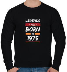 printfashion Legends are born in 1975 - Férfi pulóver - Fekete (14386565)