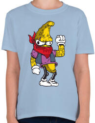 printfashion Banana Johnny - Gyerek póló - Világoskék (2085795)