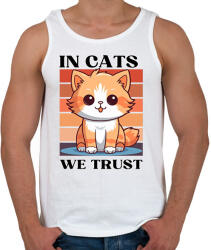 printfashion In Cats We Trust - Férfi atléta - Fehér (16786889)