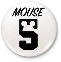printfashion Mouse 5 - Kitűző, hűtőmágnes - Fehér (3077438)