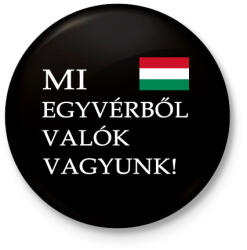 printfashion Mi egyvérből valók vagyunk! - Kitűző, hűtőmágnes - Fekete (4998289)
