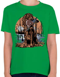 printfashion Vadászkutya zsákmánya - Gyerek póló - Zöld (6604496)