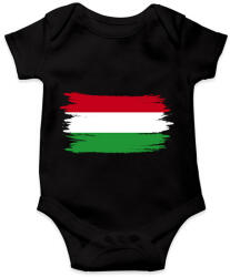 printfashion Magyar zászló - Baba Body - Fekete (7124725)