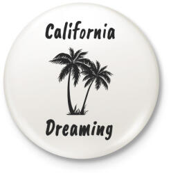 printfashion California Dreaming - Fekete - Kitűző, hűtőmágnes - Fehér (3080510)
