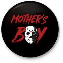 printfashion Mother's boy - Kitűző, hűtőmágnes - Fekete (14685416)