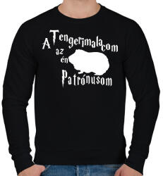 printfashion A Tengerimalacom az én Patrónusom - Férfi pulóver - Fekete (16500009)