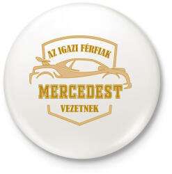printfashion Mercedes sofőr - Kitűző, hűtőmágnes - Fehér (4995339)