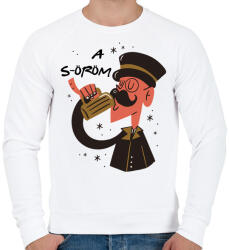 printfashion Söröm - S-öröm - Férfi pulóver - Fehér (4359569)