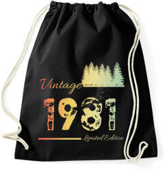 printfashion 1981 - Sportzsák, Tornazsák - Fekete (12616382)