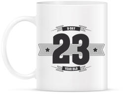 printfashion b-day-23-dark-lightgrey - Bögre - Fehér (790524)