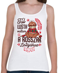 printfashion Lajhár Túl lusta voltam a rosszak listájához - Női atléta - Fehér (14873340)