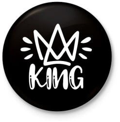 printfashion King páros 2 - Kitűző, hűtőmágnes - Fekete (6085879)