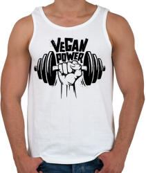 printfashion Vegan Power - Férfi atléta - Fehér (6599503)