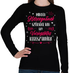 printfashion Minden Hercegnőnek - Keresztapa - Női hosszú ujjú póló - Fekete (12685757)