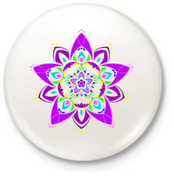 printfashion Marcipán mandala - Kitűző, hűtőmágnes - Fehér (14711322)