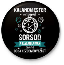 printfashion Sorsod a kezemben van - Kitűző, hűtőmágnes - Fekete (3103161)