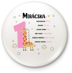 printfashion Baba adatok (lány) - Kitűző, hűtőmágnes - Fehér (8097605)