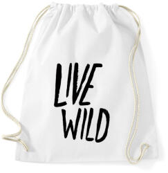 printfashion Live Wild - Sportzsák, Tornazsák - Fehér (382023)