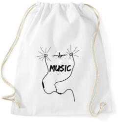 printfashion music - Sportzsák, Tornazsák - Fehér (4138749)