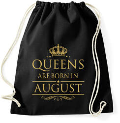 printfashion A királynők augusztusban születnek - Sportzsák, Tornazsák - Fekete (299456)