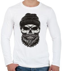 printfashion Koponya - Férfi hosszú ujjú póló - Fehér (5781963)