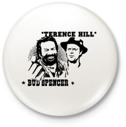 printfashion Bud Spencer Terence Hill - Kitűző, hűtőmágnes - Fehér (3089441)