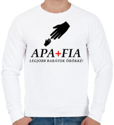 printfashion APA ÉS FIA - Férfi pulóver - Fehér (1517135)