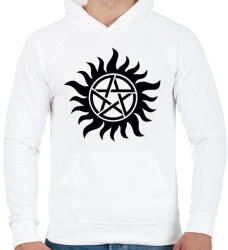printfashion Supernatural - Férfi kapucnis pulóver - Fehér (1896949)