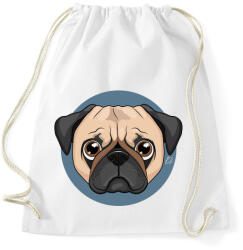 printfashion Mopsz - Sportzsák, Tornazsák - Fehér (4224753)