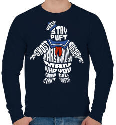 printfashion Mályvacukor ember - Férfi pulóver - Sötétkék (82745)