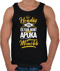 printfashion Hondás apuka - Férfi atléta - Fekete (4449039)