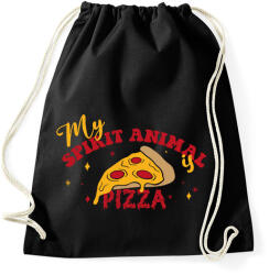printfashion A spirituális állatom - Pizza - Sportzsák, Tornazsák - Fekete (9401641)