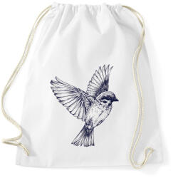 printfashion Bird drawing - Sportzsák, Tornazsák - Fehér (1256043)