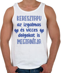 printfashion Keresztapu megtanítja - Férfi atléta - Fehér (7113118)