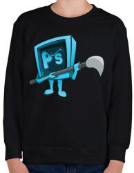 printfashion Brush - Gyerek pulóver - Fekete (866214)