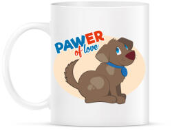 printfashion PAWer of love - kutyusos póló - Bögre - Fehér (852078)