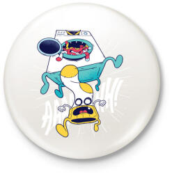 printfashion Mosógép vs. Zokni - Kitűző, hűtőmágnes - Fehér (5225381)