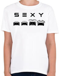 printfashion Sexy Tesla - Gyerek póló - Fehér (14794457)