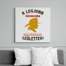 printfashion Tűzoltók szülinapja május - Vászonkép - Fehér (6639430)