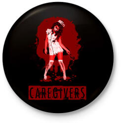 printfashion caregivers - Kitűző, hűtőmágnes - Fekete (3099631)