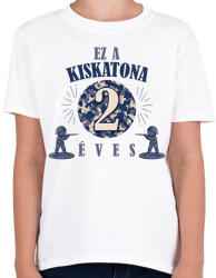 printfashion Kiskatona - Évszámmal - Gyerek póló - Fehér (7700487)