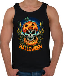 printfashion Halloween koponya tökben - Férfi atléta - Fekete (5549050)