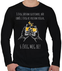 printfashion egyetemi evek - Férfi hosszú ujjú póló - Fekete (3669608)
