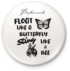 printfashion Mint a pillangó, mint a méh - Kitűző, hűtőmágnes - Fehér (14570885)