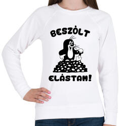 printfashion Kisvakond - Beszólt, elástam! - Női pulóver - Fehér (835094)