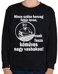 printfashion kőműves - Gyerek pulóver - Fekete (1632125)