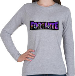 printfashion Fortnite season6 - Női hosszú ujjú póló - Sport szürke (4321401)