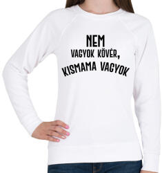 printfashion Nem vagyok kövér, terhes vagyok - Fekete - Női pulóver - Fehér (7054415)